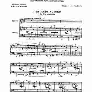 Falla - 7 Canciones populares Españolas - Medium Voice