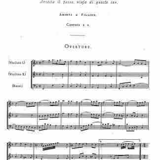 Handel, George Frideric - Aminta e Fillide, HWV 83 - Score