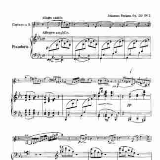 Brahms, Johannes - Clarinet Sonata No.2, Op.120 No.2 - Piano