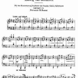 Beethoven arr. Busoni - 6 Ecossaises, WoO 83