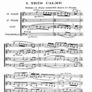 Koechlin, Charles - String Quartet No.3, Op.72 - A4 Score